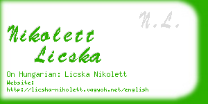 nikolett licska business card